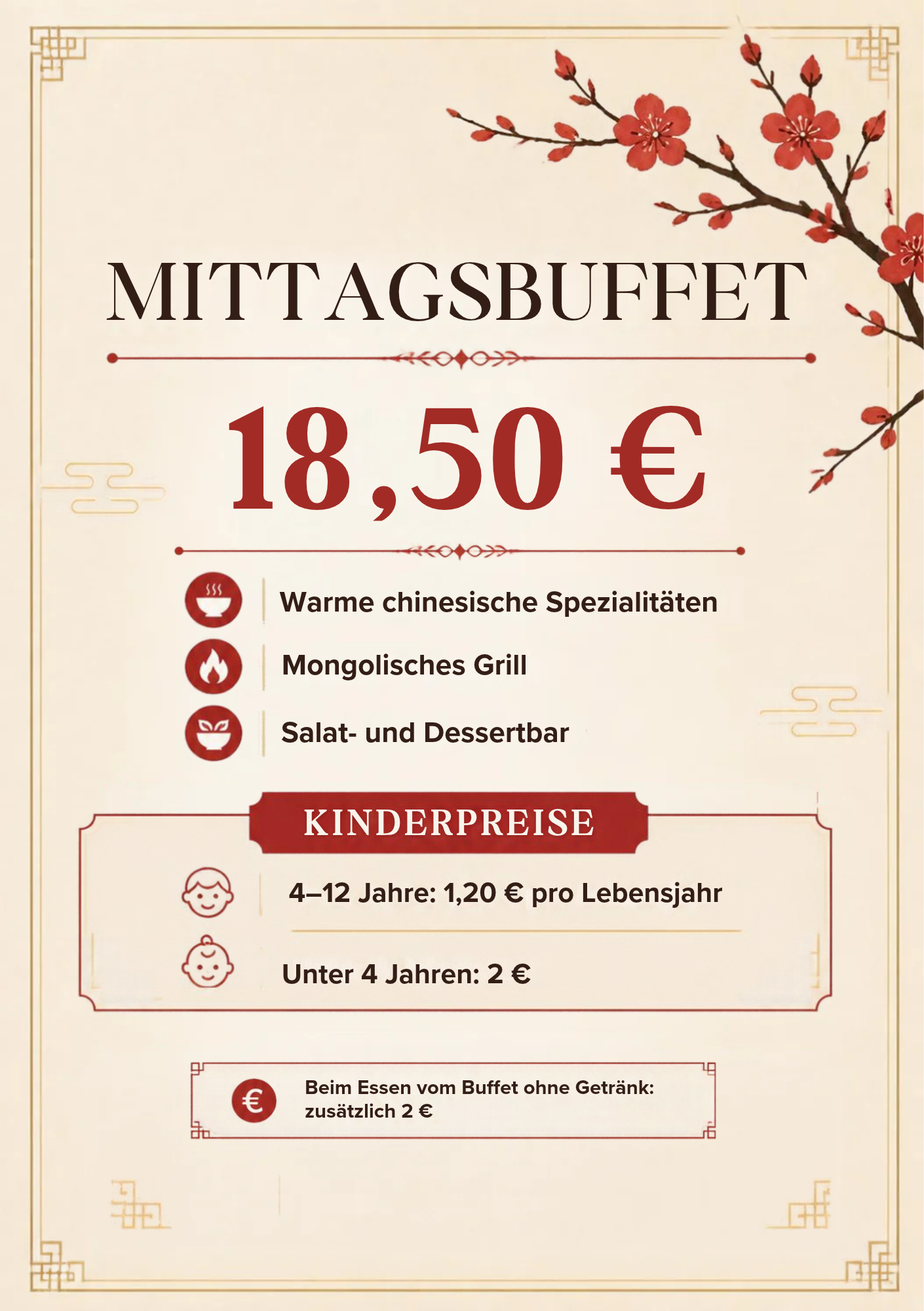 mittags und galabuffet angebote